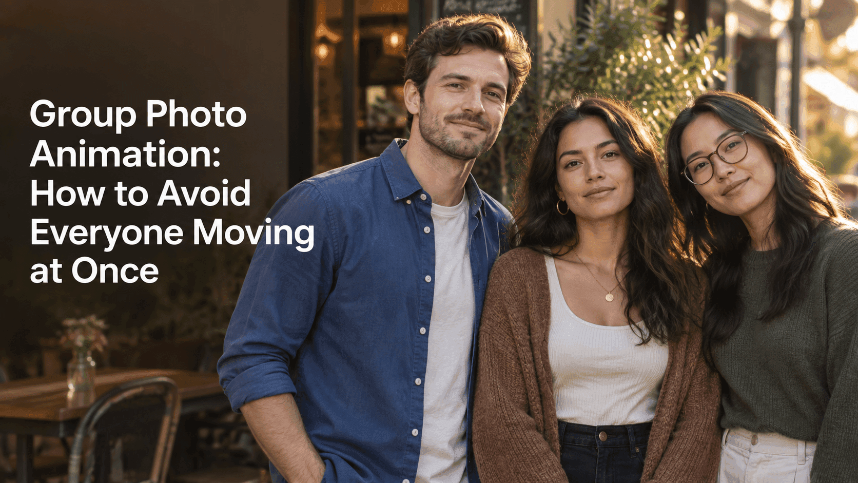 Group Photo Animation: Avoid Everyone Moving at Once
