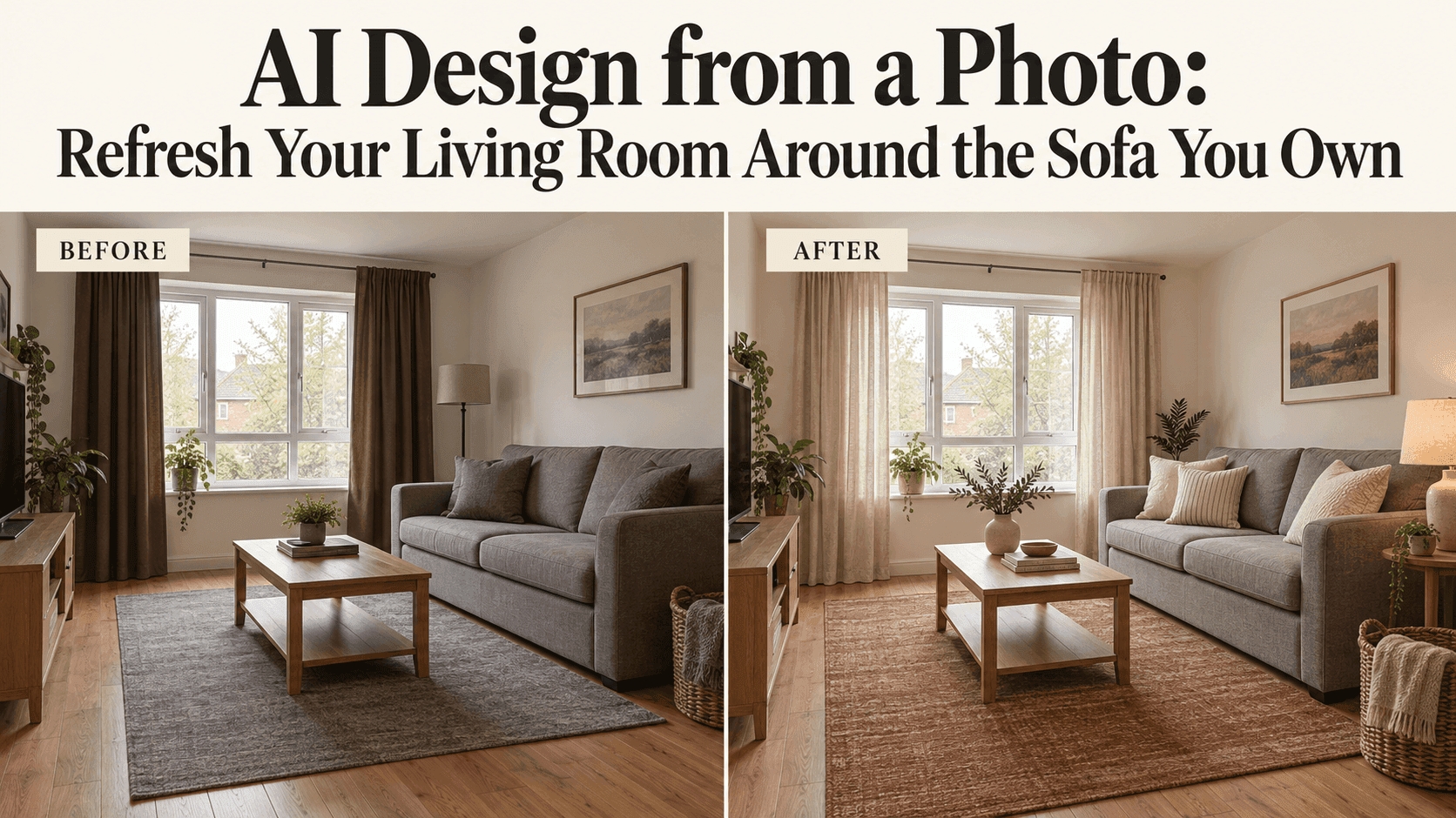 AI Design: Refresh Your Living Room from a Photo