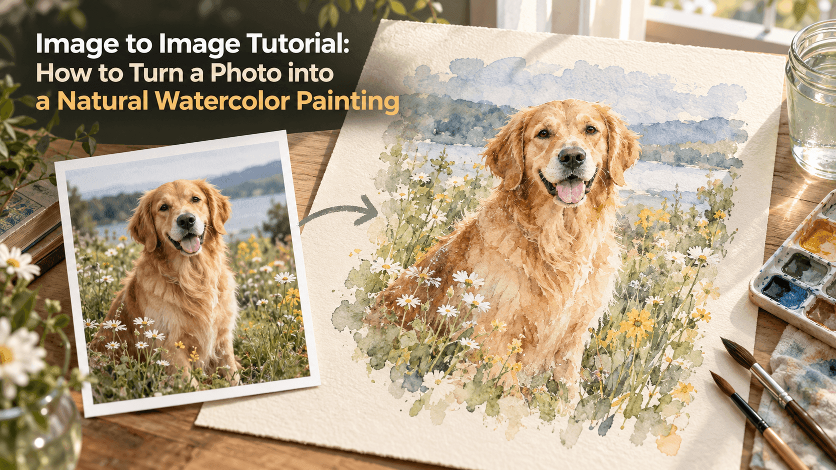Image to Image AI: Turn a Photo into a Watercolor Painting